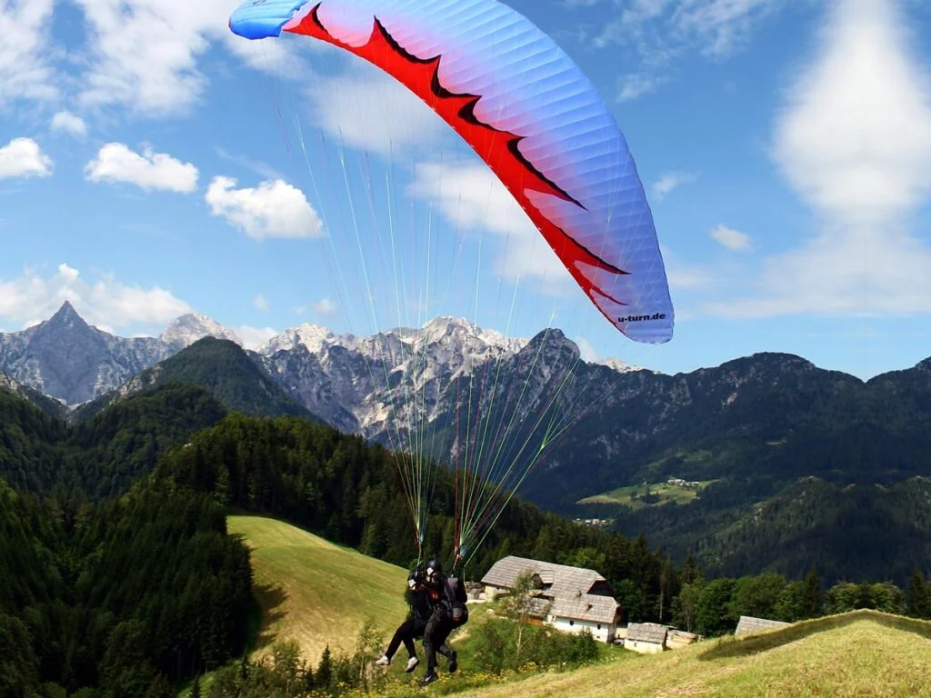 polet z jadralnim padalom v tandemu Logarska dolina
